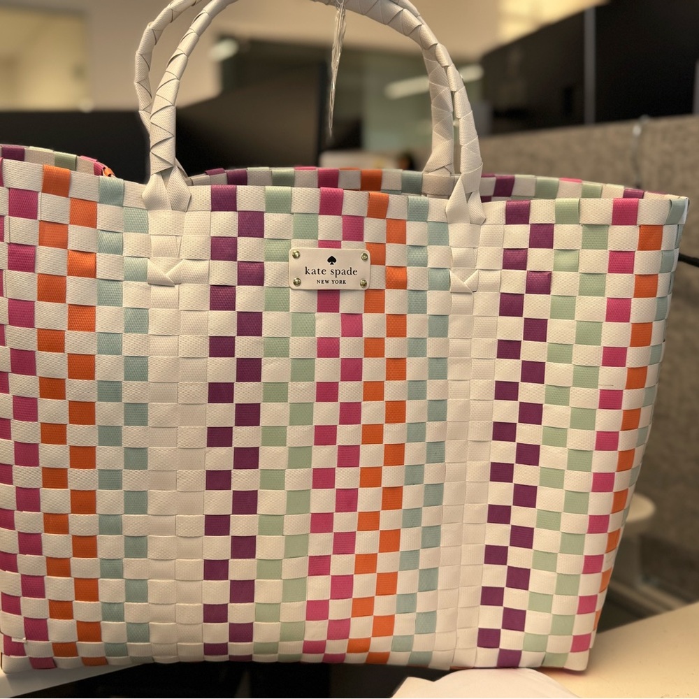 Kate Spade Colorful Checkered Tote